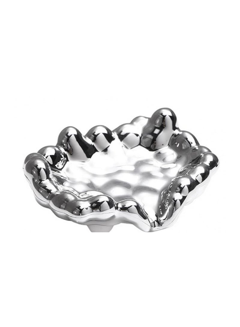 Quick Drain Silver Color Soap Dish Wash basin Countertop Storage Tray Washroom Accessories - Image 3