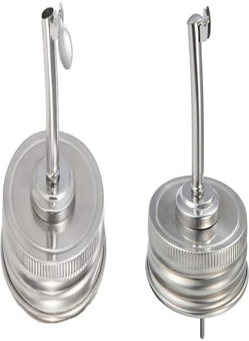 GGOOT - 3 Pcs Mason Jar Spout Lid,Pour Spout Lid Cap - 2Pcs Wide Mouth Mason Jar Lid Flip Cap with Leak-Proof Airtight Seal and Easy Pour Spout, Durable Oil Spout Lids with Caps - Image 1