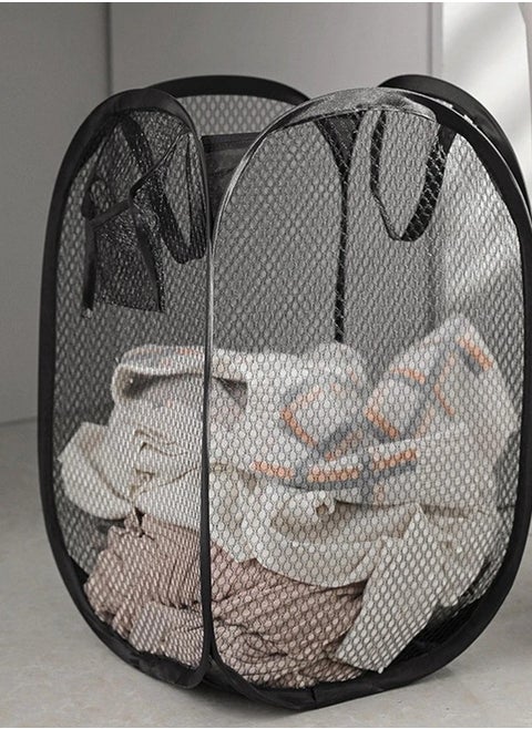Foldable Laundry Basket For Easy Storage And Transportation, Suitable For Laundry, Shopping, Or General Storage.