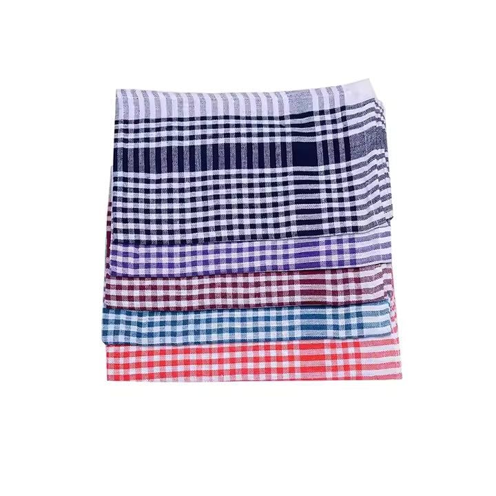 Pack of 5 Pcs Cotton Kitchen Cleaning Cloth Table Wiping Napkin Duster Mono Checks Size 18x18 Inch - Image 1