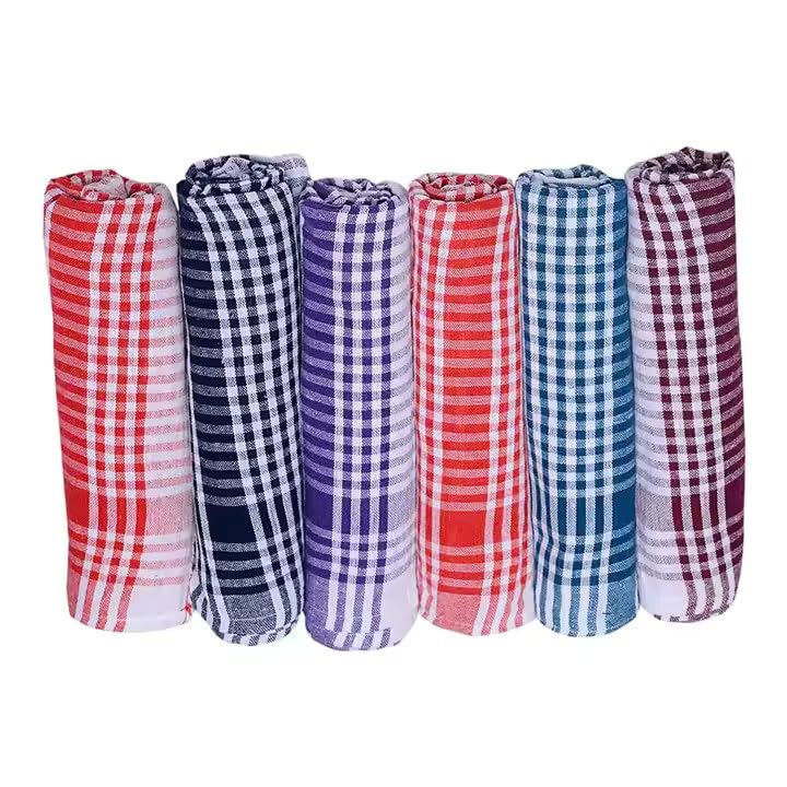 Pack of 5 Pcs Cotton Kitchen Cleaning Cloth Table Wiping Napkin Duster Mono Checks Size 18x18 Inch - Image 2