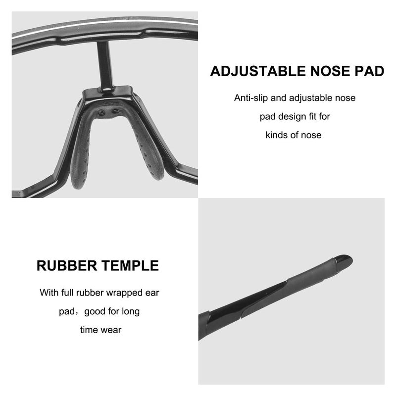 ROCKBROS Photochromic Sunglasses for Men Women Sports Cycling Glasses UV Protection Windproof Bike Glasses for Running - Image 5