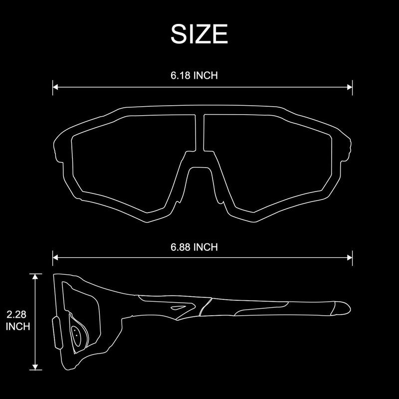 ROCKBROS Photochromic Sunglasses for Men Women Sports Cycling Glasses UV Protection Windproof Bike Glasses for Running - Image 3