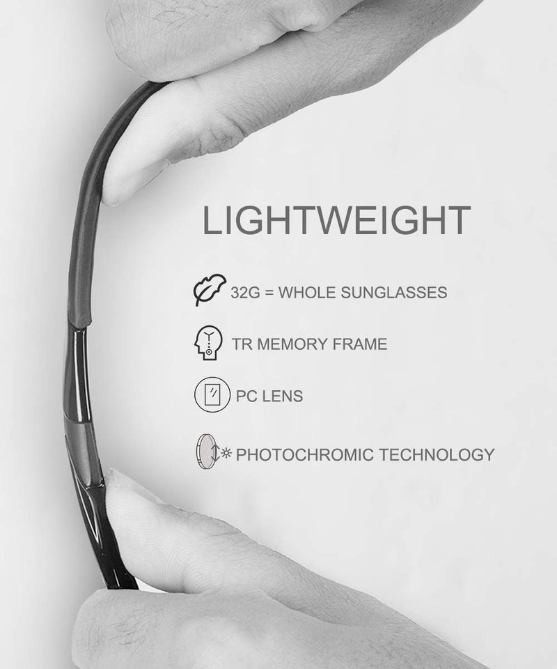 ROCKBROS Photochromic Sunglasses for Men Women Sports Cycling Glasses UV Protection Windproof Bike Glasses for Running - Image 4