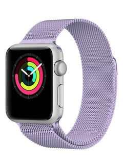 FITIT FITIT Stainless Steel Metal Strap Milanese Loop Alloy Replacement for iWatch Series 9 and Below, 38mm 40mm 41mm with powerful Magnetic lock, Lavender  - Image 1
