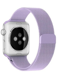 FITIT FITIT Stainless Steel Metal Strap Milanese Loop Alloy Replacement for iWatch Series 9 and Below, 38mm 40mm 41mm with powerful Magnetic lock, Lavender  - Image 2