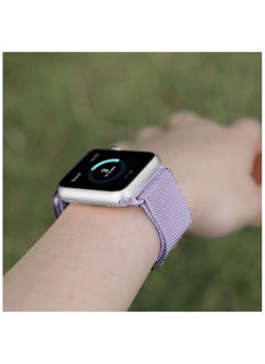 FITIT FITIT Stainless Steel Metal Strap Milanese Loop Alloy Replacement for iWatch Series 9 and Below, 38mm 40mm 41mm with powerful Magnetic lock, Lavender  - Image 4