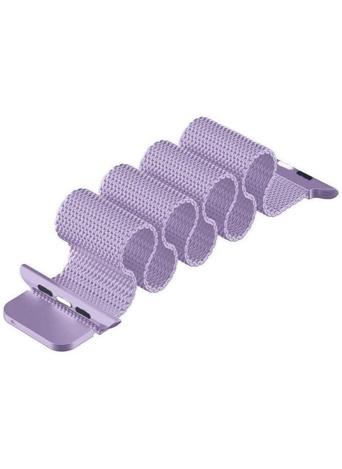 FITIT FITIT Stainless Steel Metal Strap Milanese Loop Alloy Replacement for iWatch Series 9 and Below, 38mm 40mm 41mm with powerful Magnetic lock, Lavender  - Image 5