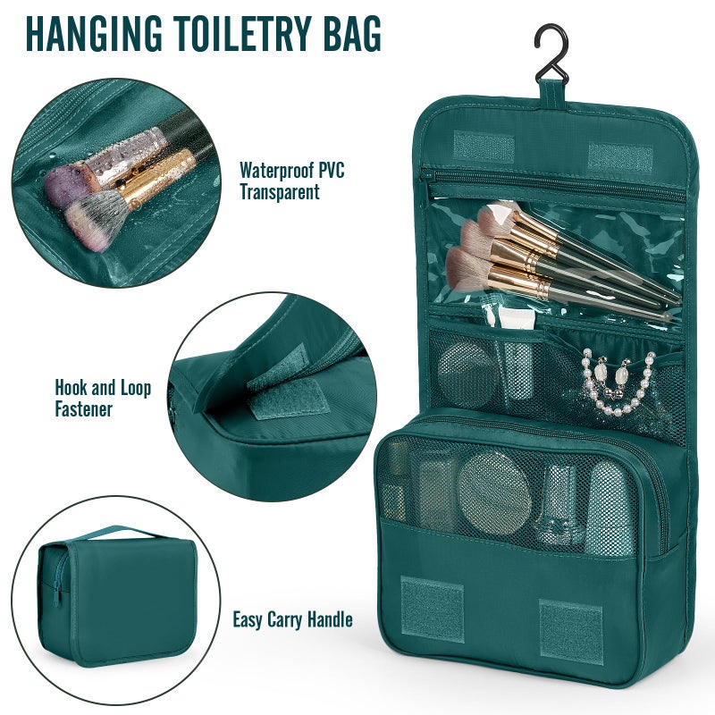 Veken 10 Set Packing Cubes for Travel Essential, Suitcase Organizer Bags in 4 Sizes, Carry-On Luggage Accessories with Large Laundry & Hanging Toiletry Bag, Must-Have for Airplane, Road Trip & Camping - Image 3