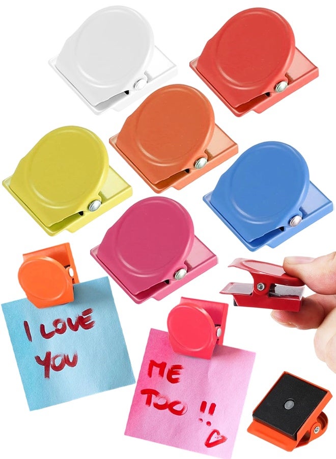6 PCS Fridge Magnetic Clips, Colorful Strong Whiteboard Magnets For Whiteboard Notice Board Refrigerator Picture Memo Note Home Office - Image 1
