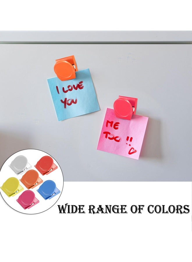 6 PCS Fridge Magnetic Clips, Colorful Strong Whiteboard Magnets For Whiteboard Notice Board Refrigerator Picture Memo Note Home Office - Image 4