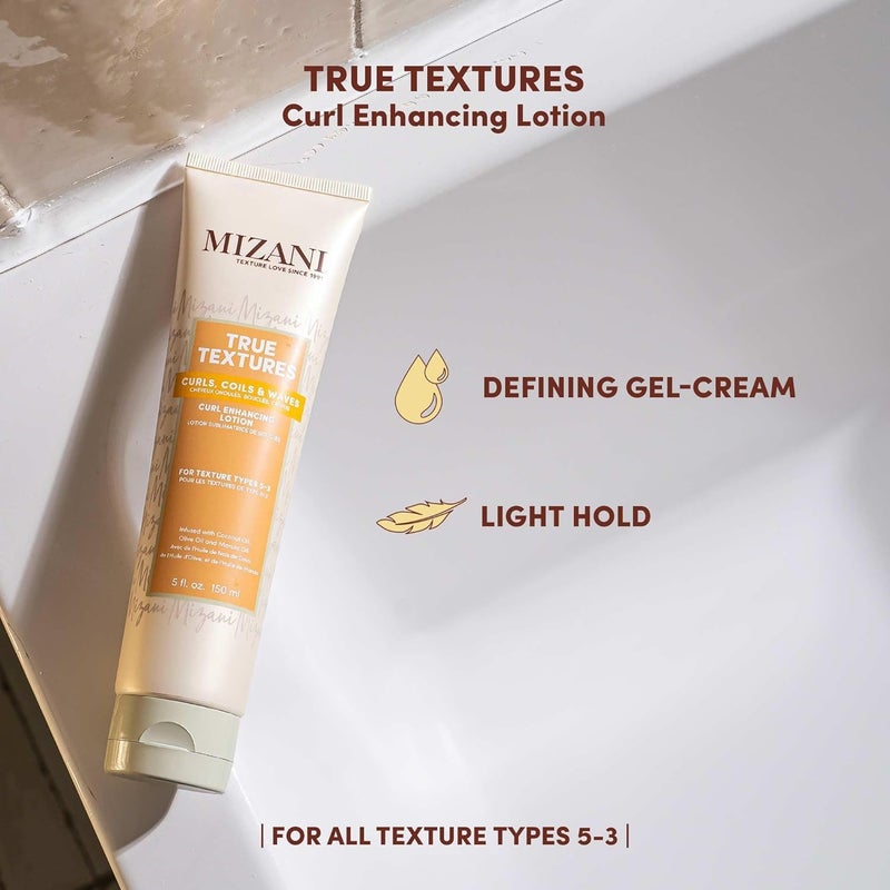 Mizani لوشن تعزيز التجاعيد من ميزاني - كريم تجعيد الشعر للترك المبلل مع زيت جوز الهند وزيت الزيتون، للتحكم في التجاعيد، يضيف لمعان للشعر، خالي من الكحول المجفف، خالي من البارابين - Image 4