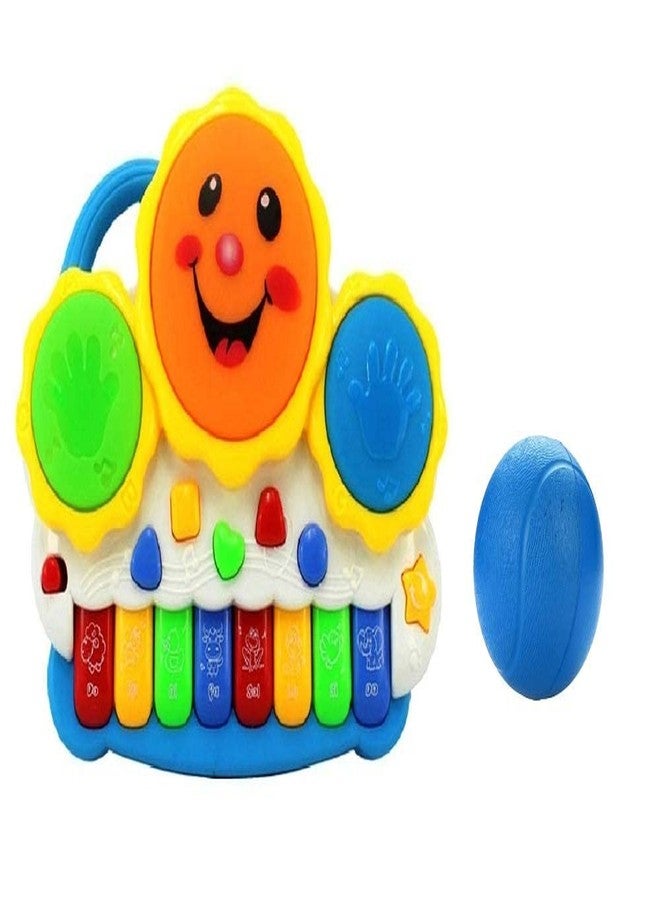Yaayi بيانو صغير من يايي مع طبلة أطفال ولوحة مفاتيح للأطفال (متعدد الألوان) - Image 1