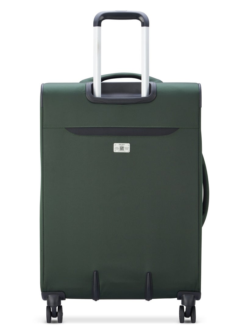 Sky Max 2.0 70cm Softcase 4 Double Wheel Expandable Check-In Luggage Trolley - Green