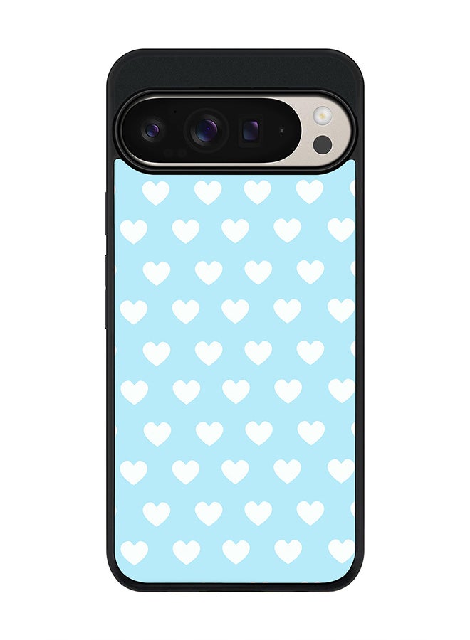 For Google Pixel 9 Pro XL Case,Slim fit Camera Protection, Shockproof Thin Phone cover - Baby Blue Hearts