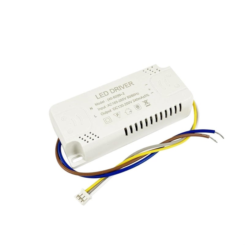 LED Driver Lights Transfermer (40-60W)*2 for Double Color Ceiling Lamps Two Channel Output DC130-200V 240mA,Input AC165-265((8-24W) X2 Channel) - Image 1
