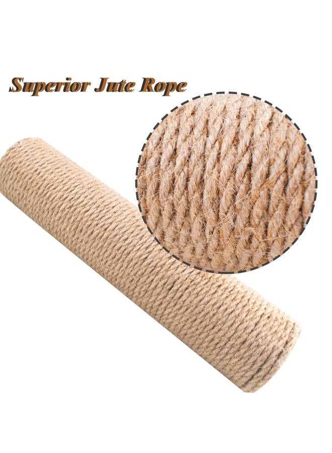 MiDube 2 Pack Cat Scratching Posts Jute Rope Replacement Refill Accessories for Cats Tower Kittens Scratch Pole Perch Interactive Toys Carpeted Furniture Scratching Deterrent Tree Indoor or Wall 12 " - Image 4