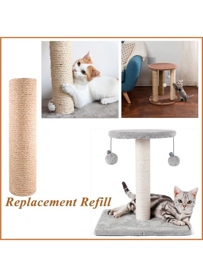 MiDube 2 Pack Cat Scratching Posts Jute Rope Replacement Refill Accessories for Cats Tower Kittens Scratch Pole Perch Interactive Toys Carpeted Furniture Scratching Deterrent Tree Indoor or Wall 12 " - Image 5