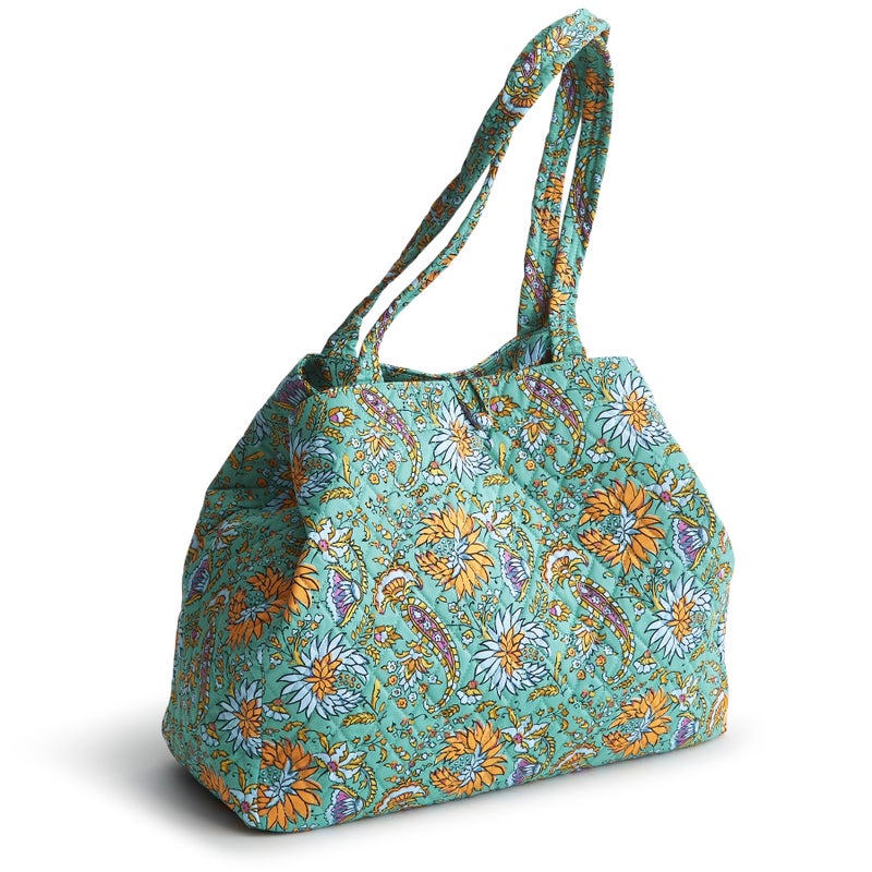 Vera Bradley Women's Premium Cotton Hathaway Tote, Gemstone Paisley, One Size - Image 4