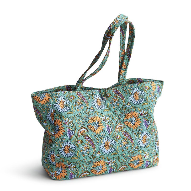 Vera Bradley Women's Premium Cotton Hathaway Tote, Gemstone Paisley, One Size - Image 1