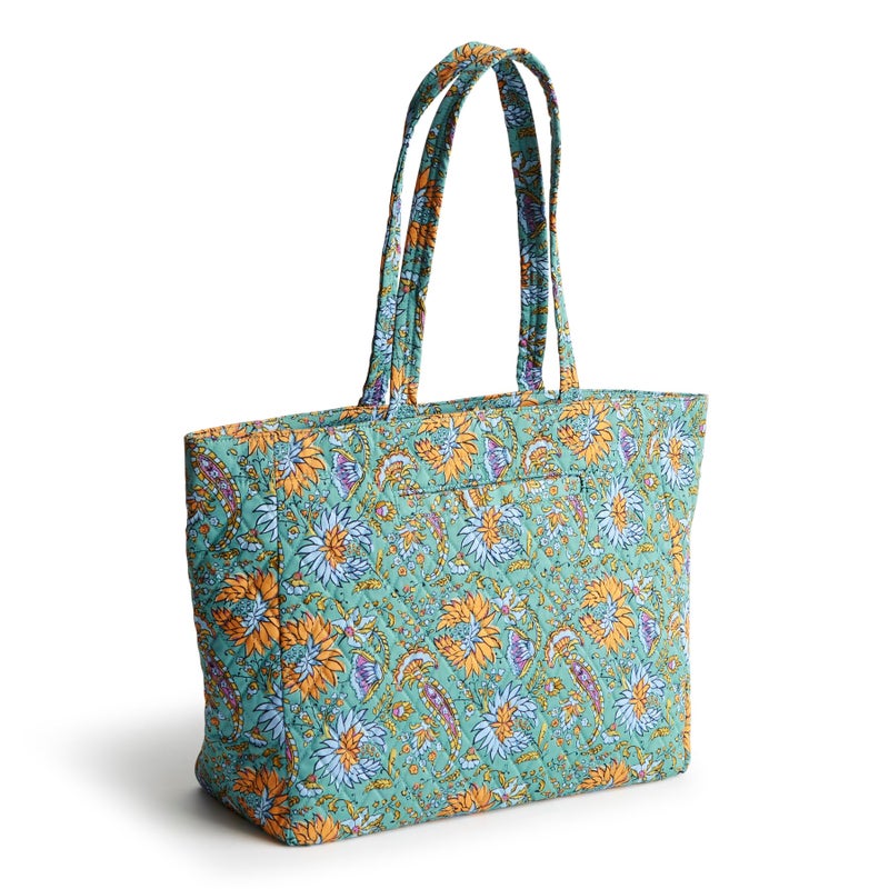 Vera Bradley Women's Premium Cotton Hathaway Tote, Gemstone Paisley, One Size - Image 3