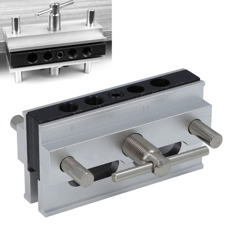 Self Centering Doweling Jig Kit With 6 Bushings Adjustable Width 0 4 To 2 4 Inches Silver - Image 4
