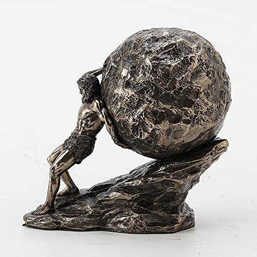 Veronese Design 4 38 Inch Tall Sisyphus Rolling The Boulder Cold Cast Bronzed Resin Greek Roman Sculpture Collectible Figurine - Image 3
