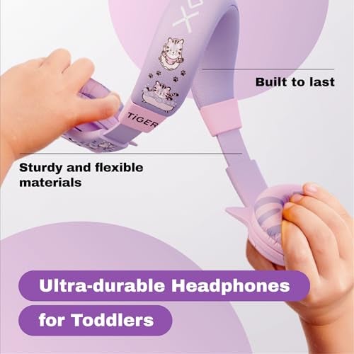 Kidrox Wired Toddler Headphones for 1-7 Years Old — 85dB Volume Limited Baby Headphones for Plane and Car Travel — Children Headset for Airplane, iPad and Tablet, Kids Headphone with Cord for Children - Image 2