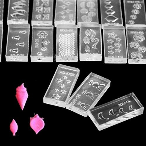SING F LTD 30 Style Durable 3D Acrylic Mold for Nail Art DIY Decoration Design Silicone - Image 3