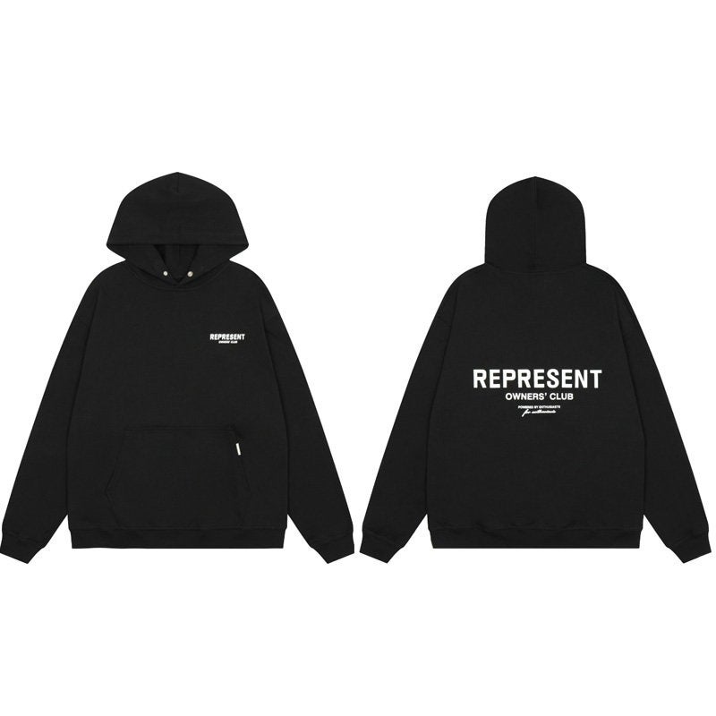Represent Crocodile Letter Slogan Goddess Angel Tiger Print High Street Hoodie Sweatshirt Trendy - Image 1