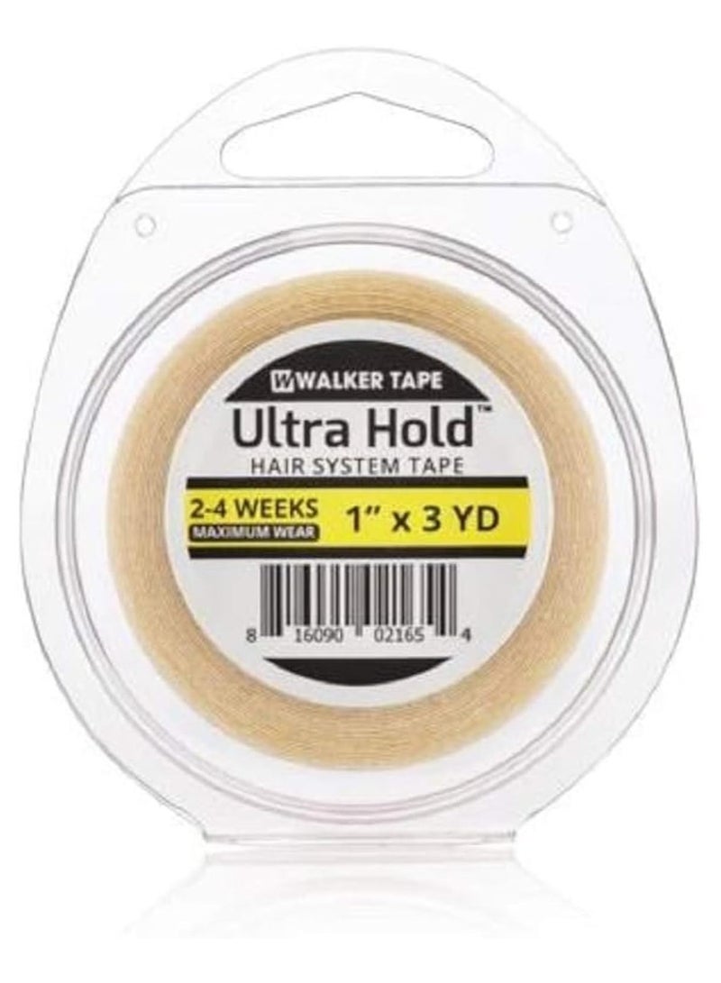 general Ultra Hold Double Sided Roll Tapes Stickers Adhesive for Men Hair System Replacement (1" X 3 yards = 1)