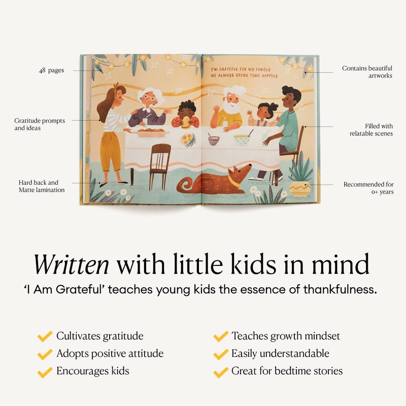 Intelligent Change x Mimi Ikonn - I Am Grateful, Illustrated Childrenâ€™s Book for Positivity and Mindfulness, Gratitude Book for Kids and Parents, Kids Mindfulness Books, Ideal for Kids of All Ages - Image 3