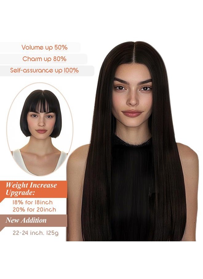 Sunny Hair Sunny Wire Hair Extensions Real Human Hair Fish Line Human Hair Extensions Invisible Wire Extensions Darkest Brown #2 14 Inch  - Image 5