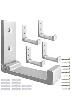 KASTWAVE 5 Pcs Folding Coat Hooks Wall Hooks for Hanging Coat Towel Hooks Hardware Heavy Duty Aluminum Alloy Headphone Holder Hooks No Rust Wall Mounted Bags Fitness Equipment  - Image 1
