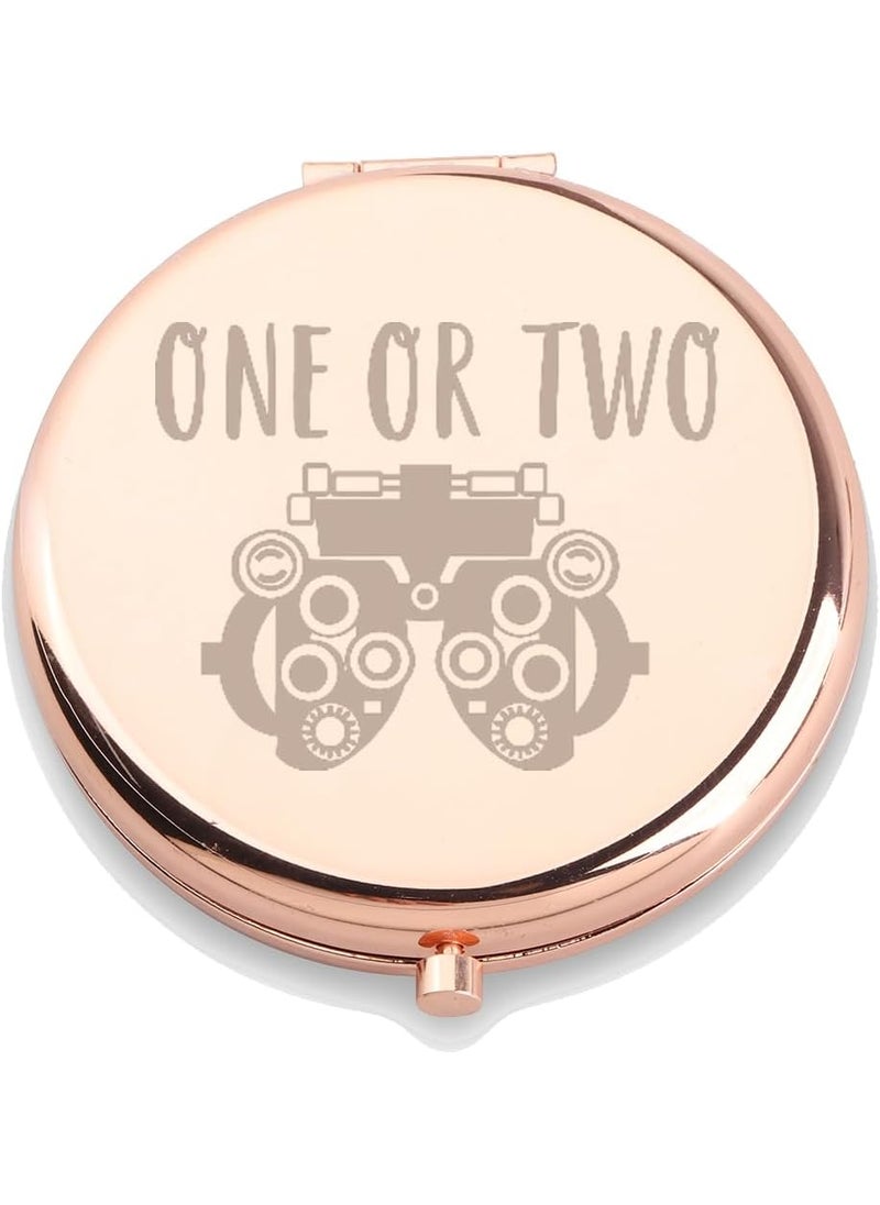 WUSUANED - WUSUANED Funny Eye Doctor Makeup Mirror One Or Two Mirror Optometry Gifts Optician Gift Eye Doctor Vision Gift (One Or Two Mirror) - Image 1