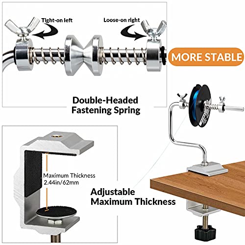 THKFISH Fishing Line Spooler - Adjustable, Stable, Portable with Clamp - A-Long Style - Image 2