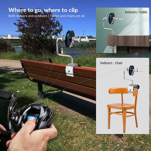 THKFISH Fishing Line Spooler - Adjustable, Stable, Portable with Clamp - A-Long Style - Image 5