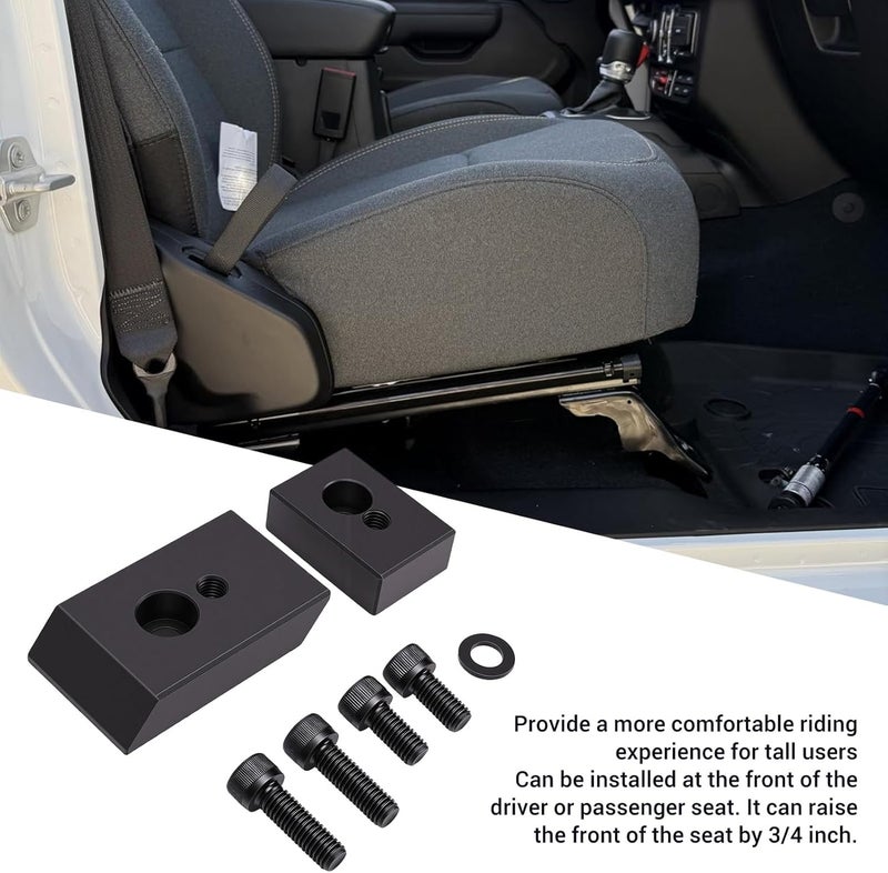 Aramox Front Seat Riser Spacer Kit for Jl Jlu 2018+ - Aluminum Seat Recline Kit 3/4in Blocks - Image 2