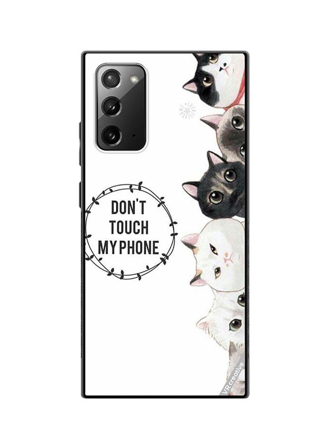 VR CREATIVE Protective Case Cover For Samsung Galaxy Note20 5G Cats Dont Touch My Phone Design Multicolour - Image 1