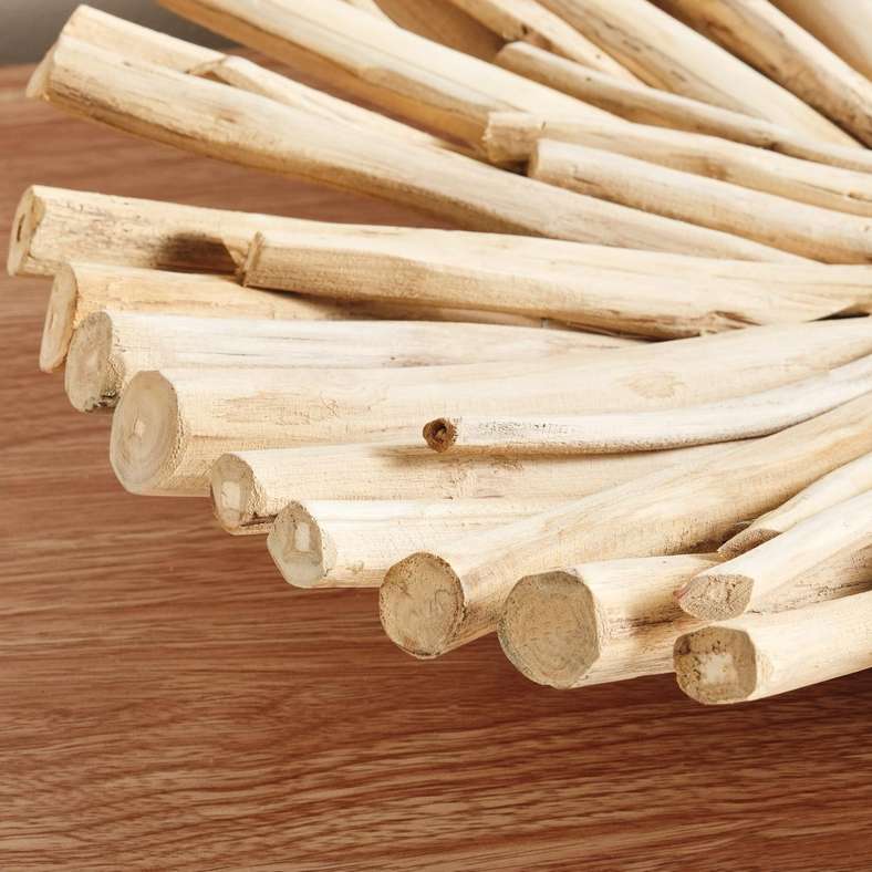 Pan Home Natural Drift Teak Wood Decor Platter - 50x50x13cm - Image 2