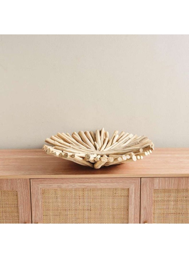 Pan Home Natural Drift Teak Wood Decor Platter - 50x50x13cm - Image 3