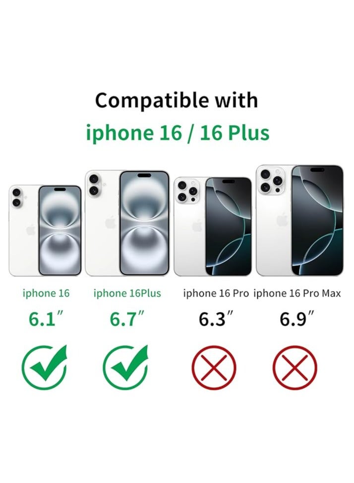 QIRG Compatible with iPhone 16/16 Plus Camera Lens Protector, Anti-Scratch Tempered Glass Metal Camera Screen Protector Shockproof Full Protective Camera Lens Cover, Ultramarine - Image 2