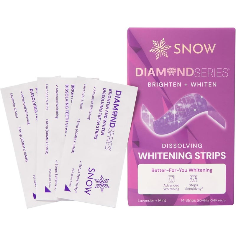 Snow Diamond Series Purple Whitening Strips Dissolving Teeth Whitening Strips for Sensitive Teeth Instant Brightening with Hydroxyapatite ColorCorrecting Purple Formula 42 Count - Image 2
