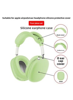 Generic Suitable For Apple AirPods Max Head-mounted Headphone Head Beam Shell Ear Cap Silicone Protective Cover-Color:Light Green Headband-Model:Headphones  - Image 3