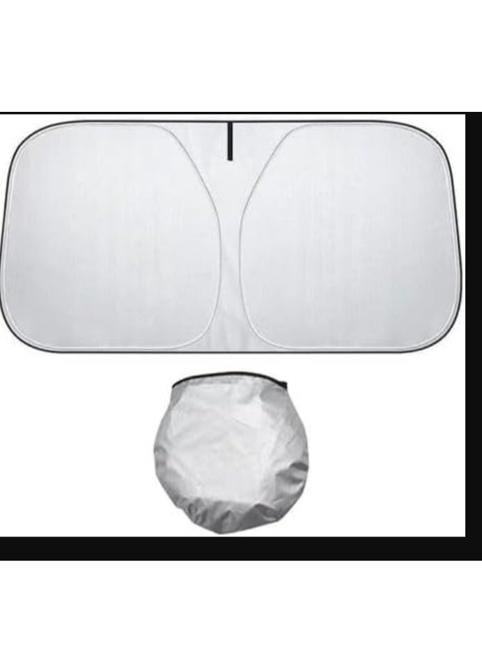 Premium Foldable Car Windshield Sunshade (145x80 cm) – Reflective UV & Heat Protection Visor, Keeps Car Interior Cool, Universal Fit for Cars, SUVs & Trucks, with Storage Pouch. - Image 5