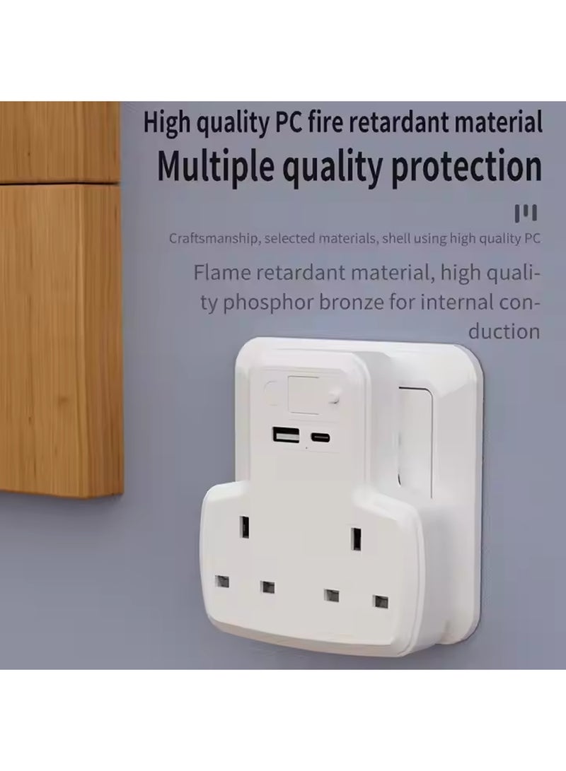 X-level 2 Way Universal Multi Plug Power Extension Socket Adapter - Image 3