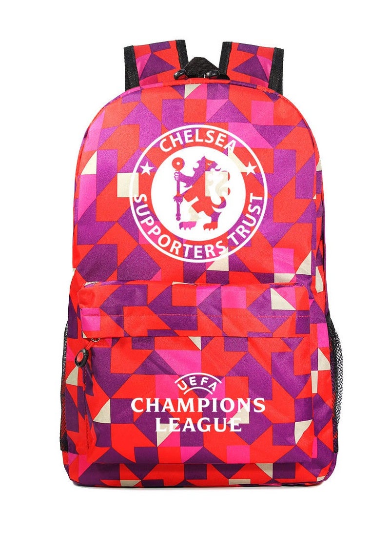 Champions League Printed Youth Large Capacity Men's and Women's Shoulders 