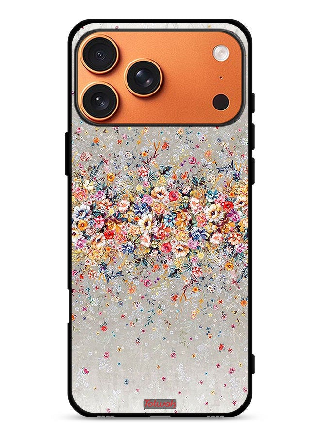 Tolwak Apple iPhone 17 Pro Max Protective Case Cover Small Flowers Abstract Art - Image 1