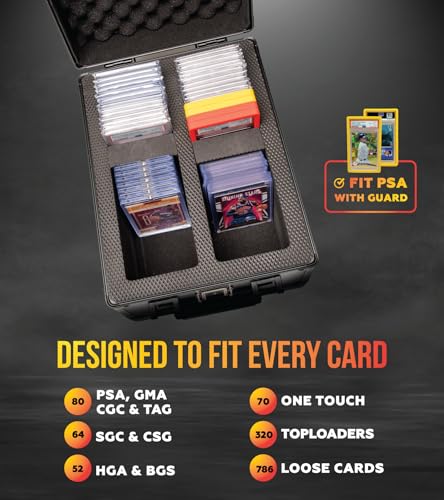 Panopply SLAB ARMOR 2 Row Graded Card Storage Box PSA Card Slab Case For Graded cards Holds 80+ Slabs 2 Row Graded Card Case for PSA Slab Box Graded 2 Row Card Storage Box Sports Baseball Card Collector Gifts - Image 2