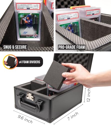 Panopply SLAB ARMOR 2 Row Graded Card Storage Box PSA Card Slab Case For Graded cards Holds 80+ Slabs 2 Row Graded Card Case for PSA Slab Box Graded 2 Row Card Storage Box Sports Baseball Card Collector Gifts - Image 4